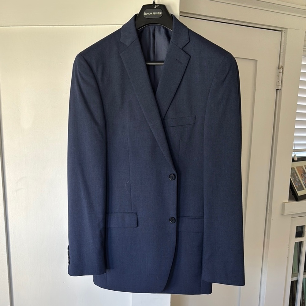 Alfani Navy Blue Men's Slim Fit Blazer - 40L